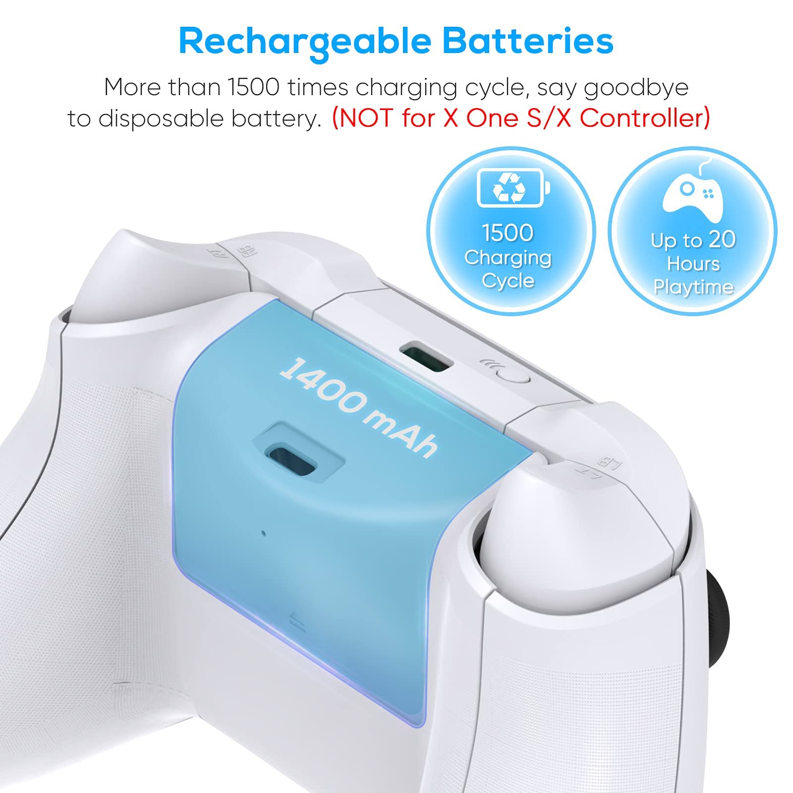 FYOUNG white vertical charging and cooling station for Xbox Series S with rechargeable batteries, fan, and headset holder.