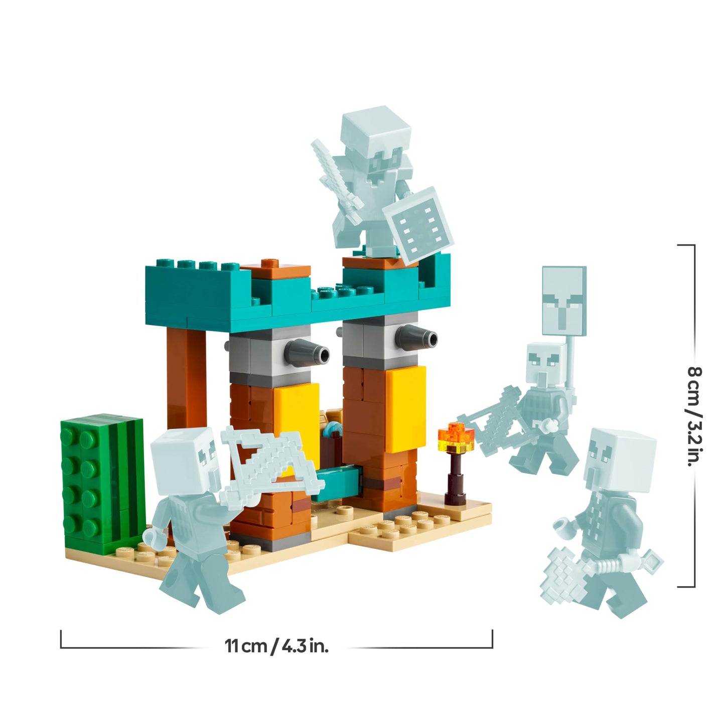 LEGO Minecraft The Illager Desert Patrol - Building Toy with Figures incl. a Pillager, Vindicator and Cactus Knight - Gamer Gift for 7+ Year Old Boys & Girls - 21267