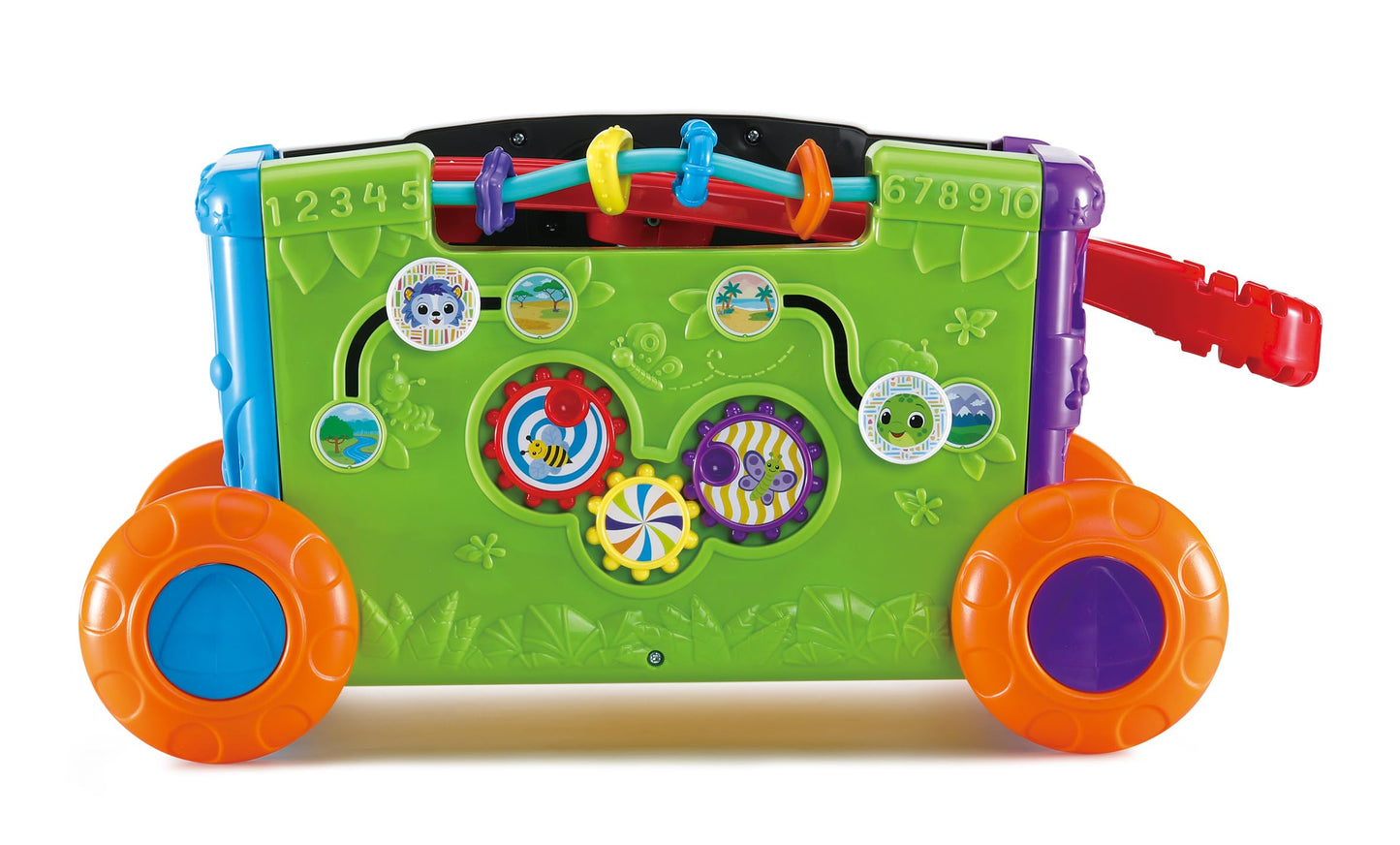 VTech Baby Sort & Discover Activity Wagon, Pull Along Light-up Activity Panel with Manipulatives, Animals, Numbers & Colours, Interactive Toy, Gift for Toddler 12, 18, 24 months +, English version