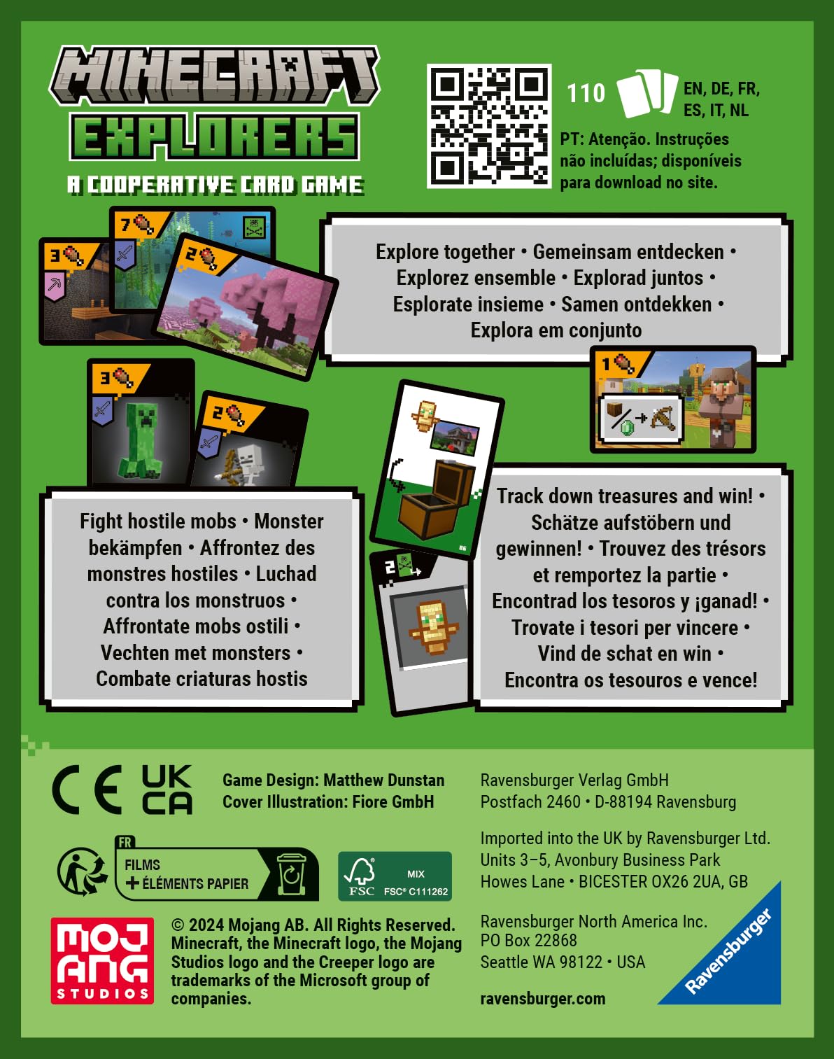 Ravensburger Minecraft Gifts - Explorers Cooperative Strategy Card Games for Adults and Kids Age 8 Years Up - 2 to 4 Players - 2024
