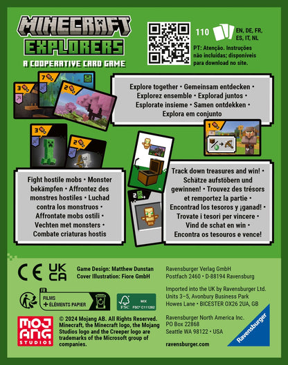 Ravensburger Minecraft Gifts - Explorers Cooperative Strategy Card Games for Adults and Kids Age 8 Years Up - 2 to 4 Players - 2024