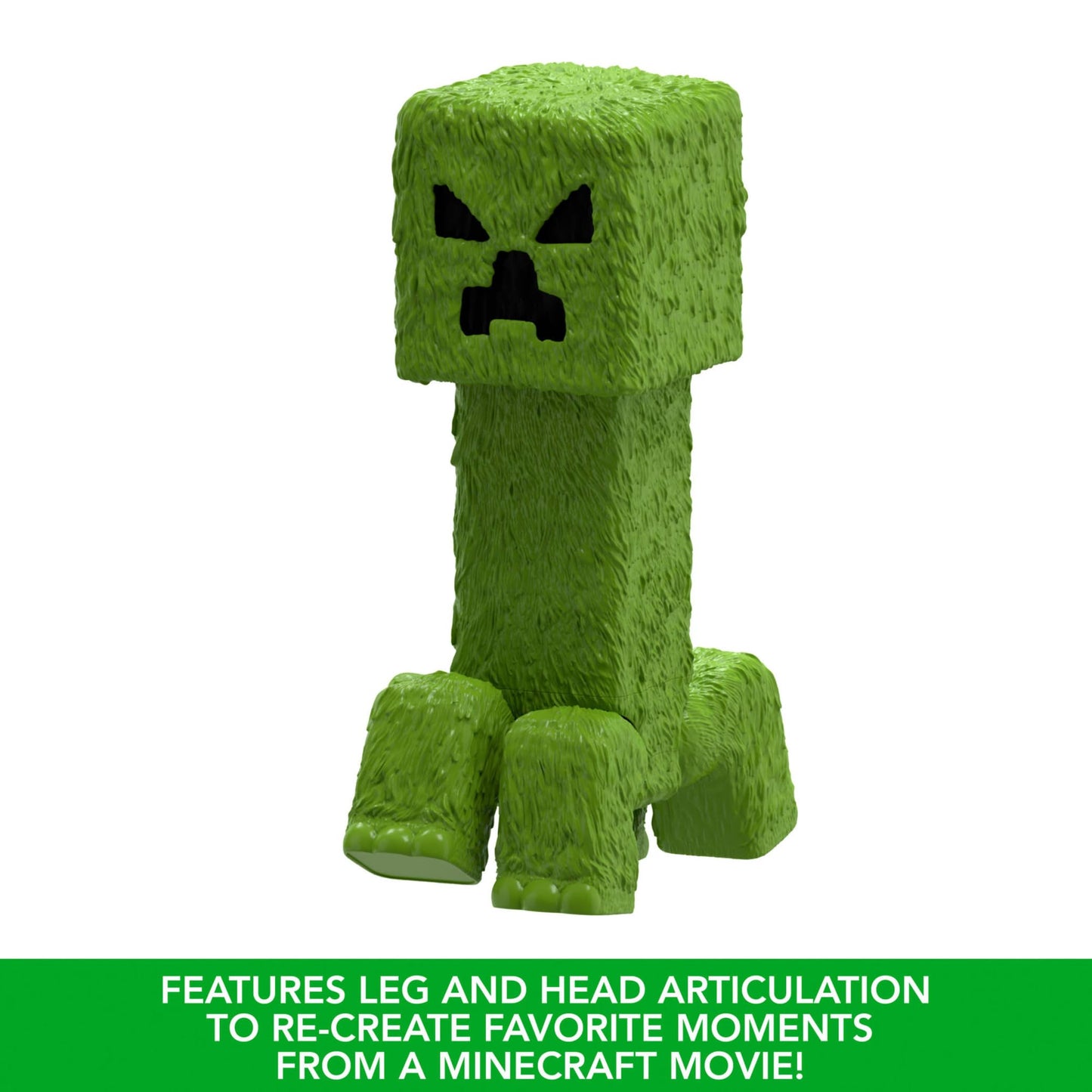 Mattel Minecraft Large-Scale Action Figure, 12-inch Posable Creeper Toy Collectible Inspired by A Minecraft Movie, JFR66