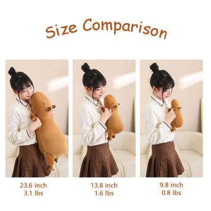 SQEQE Weighted Capybara Plush, Anxiety Relief Stuffed Animal, Soft Capybara Pillow Toy Gift for Kids & Adults, 25CM