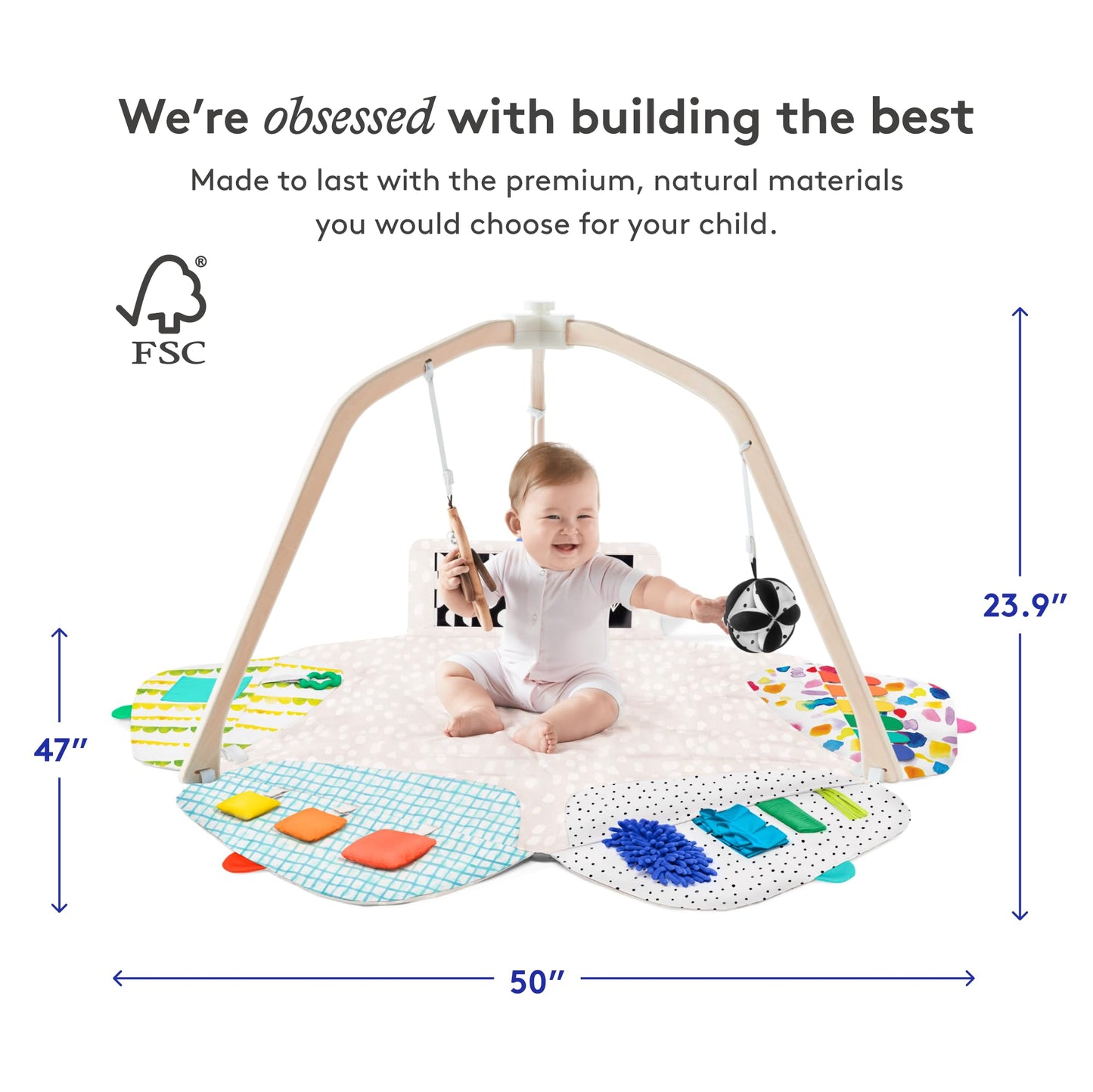 LOVEVERY | The Play Gym | Award Winning For Baby, Stage-Based Developmental Activity Gym & Play Mat for Baby to Toddler