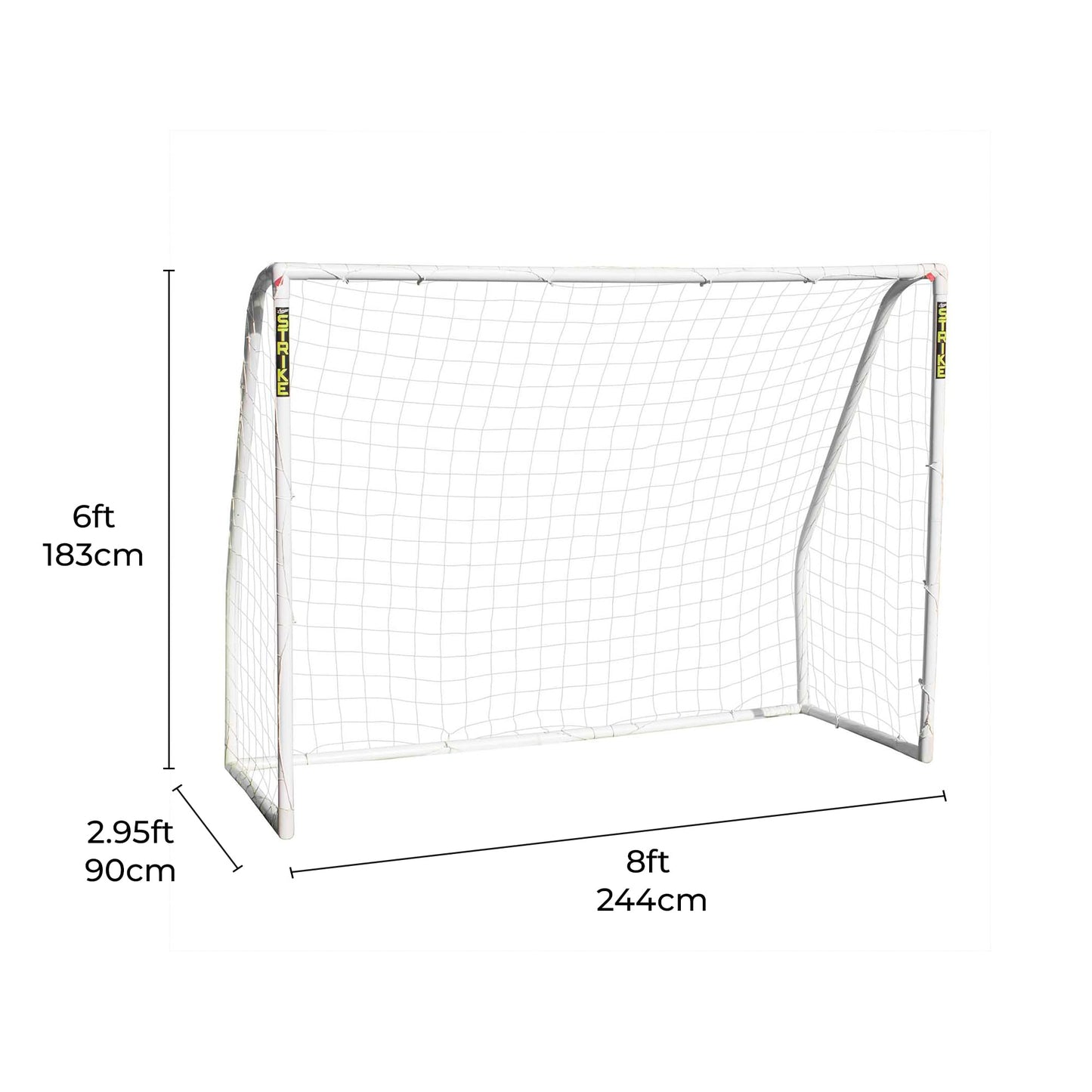 JSH Football Goal | All Weather UPVC Football Goals | Kids Garden Target Net Posts | Easy Assemble | Perfect for Training, Practice & Play | 8ft x 4ft, 8ft x 6ft or 12ft x 6ft (8ft x 6ft)