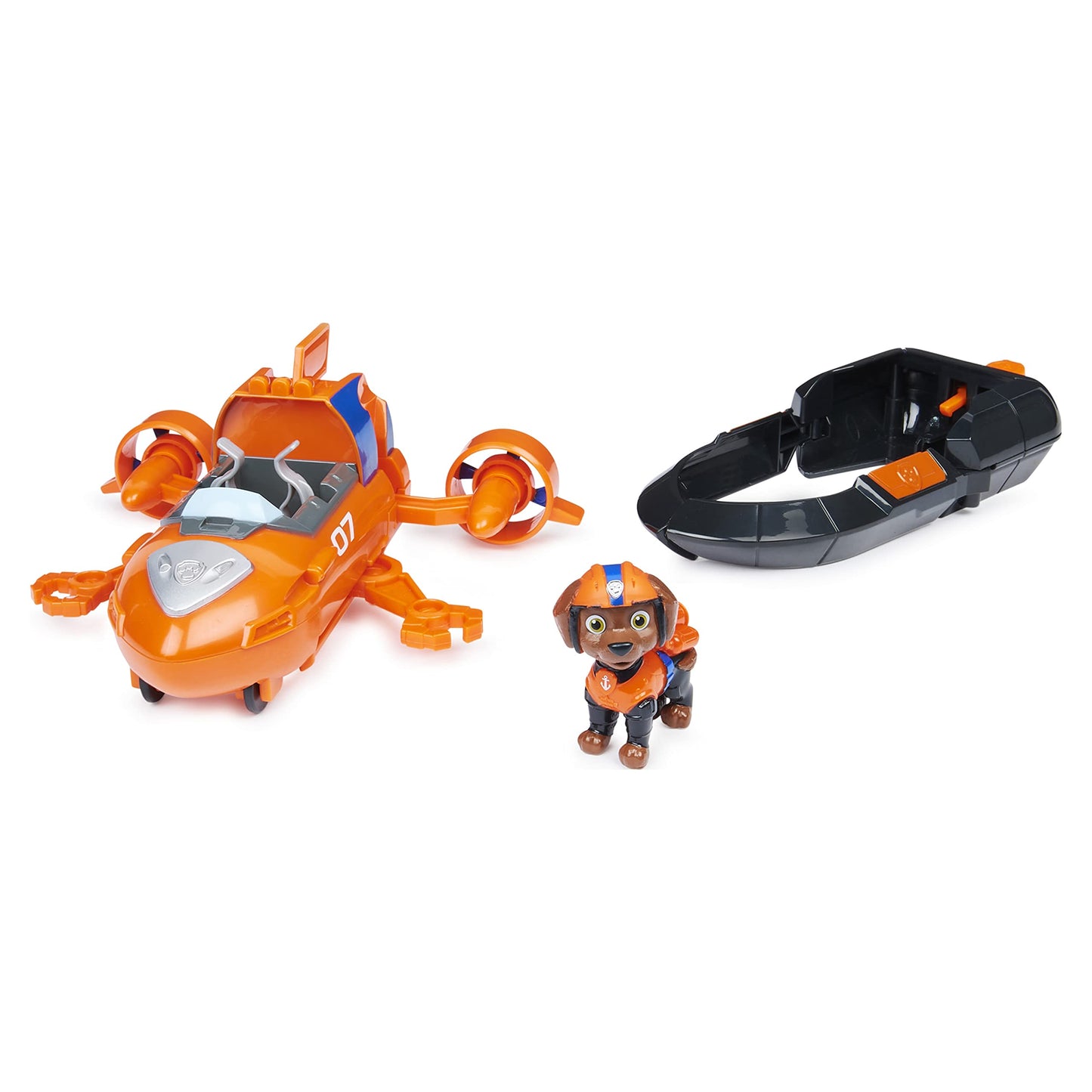 Paw Patrol, Zuma’s Deluxe Movie Transforming Toy Car with Collectible Action Figure, Kids Toys for Ages 3 and up