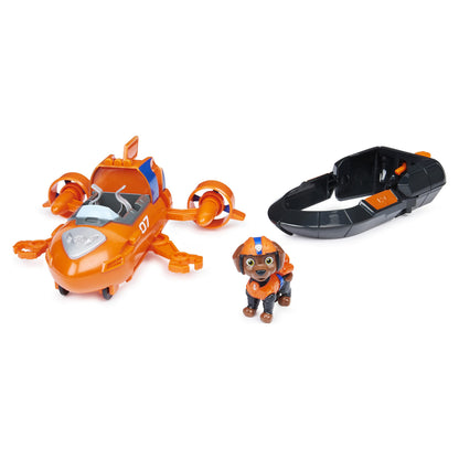 Paw Patrol, Zuma’s Deluxe Movie Transforming Toy Car with Collectible Action Figure, Kids Toys for Ages 3 and up