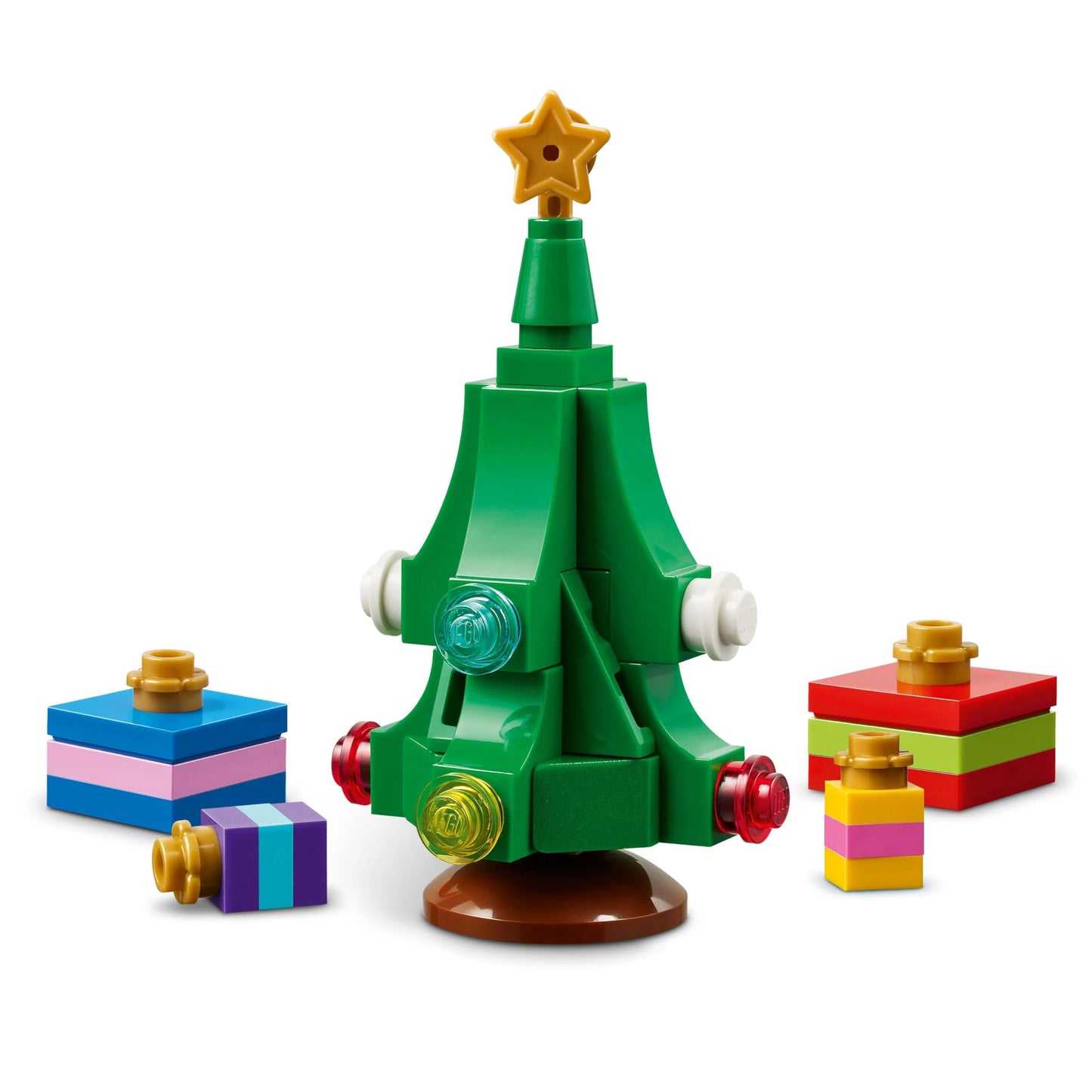 LEGO Santa's Delivery Truck with Christmas tree, presents, and decorations for festive play, ideal for kids 8 and up.