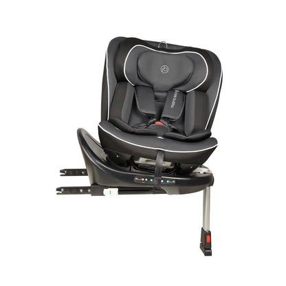 Ickle Bubba Radial i-Size Plus 360 Spin Car Seat – ISOFIX, Birth to 150cm (Approx. 12 yrs*), 360 Rotation, Rear and Forward Facing, Memory Foam Headrest and Side Impact Protection (Dark Grey)