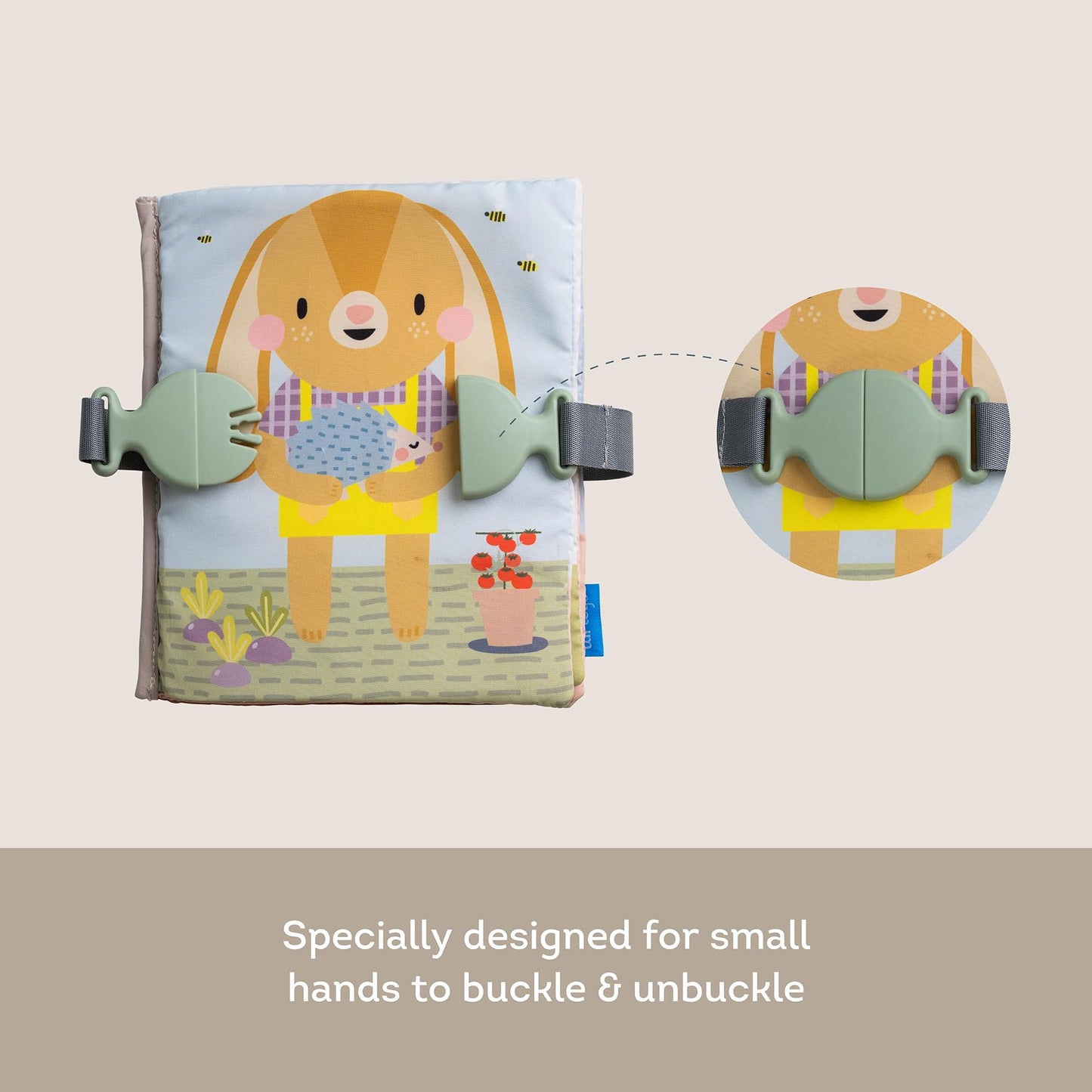 Taf Toys My First Busy Book. Baby Activity Book, Soft Cloth Touch & Feel Book for Toddlers. Montessori Busy Board. Early Learning Developmental Toy, Sensory Play. Suitable for Boys & Girls 18 months +