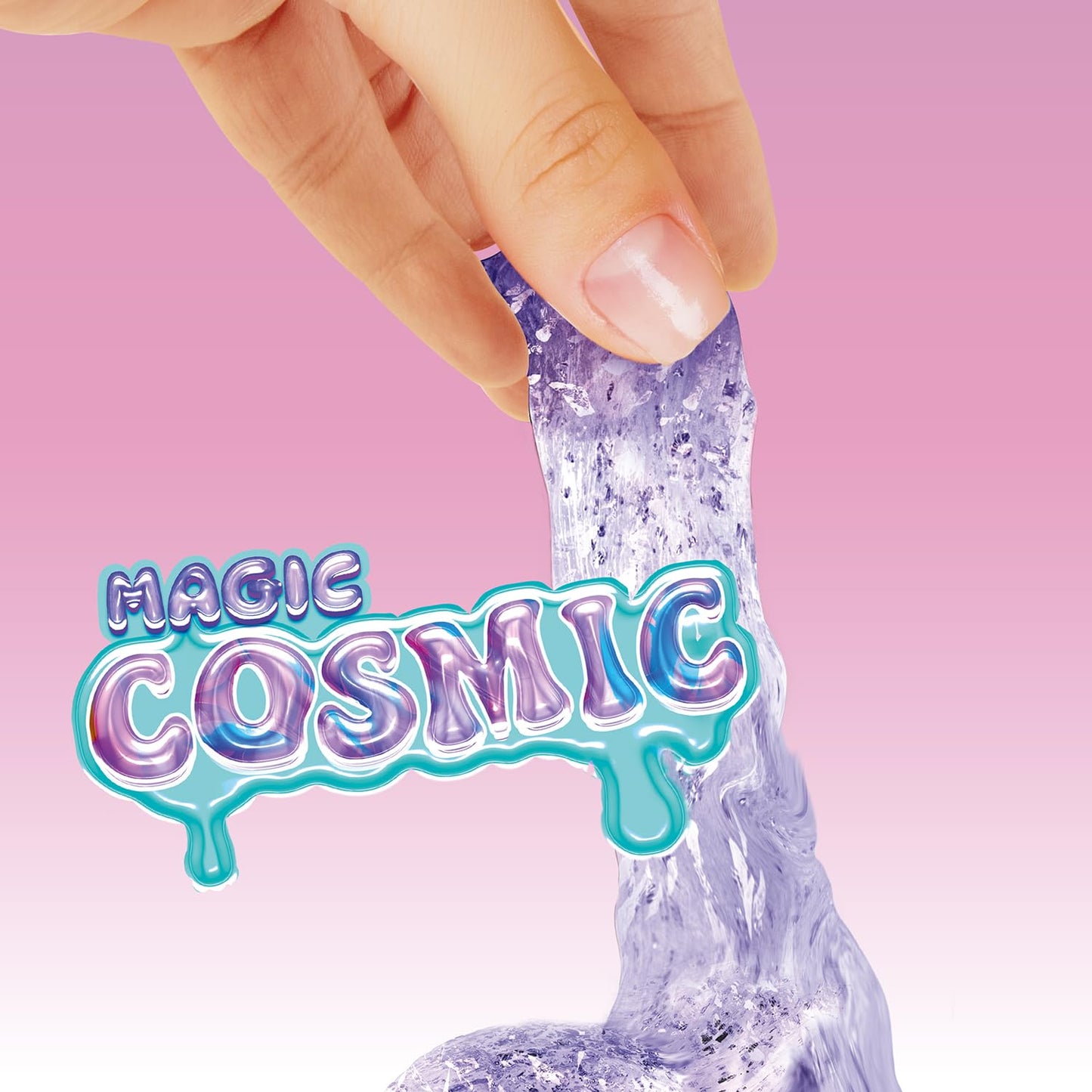 Canal Toys So Slime Xtra Sensations slime kit with cosmic, air flow, clear water, and fire slimes, decorated in storage pots for kids.