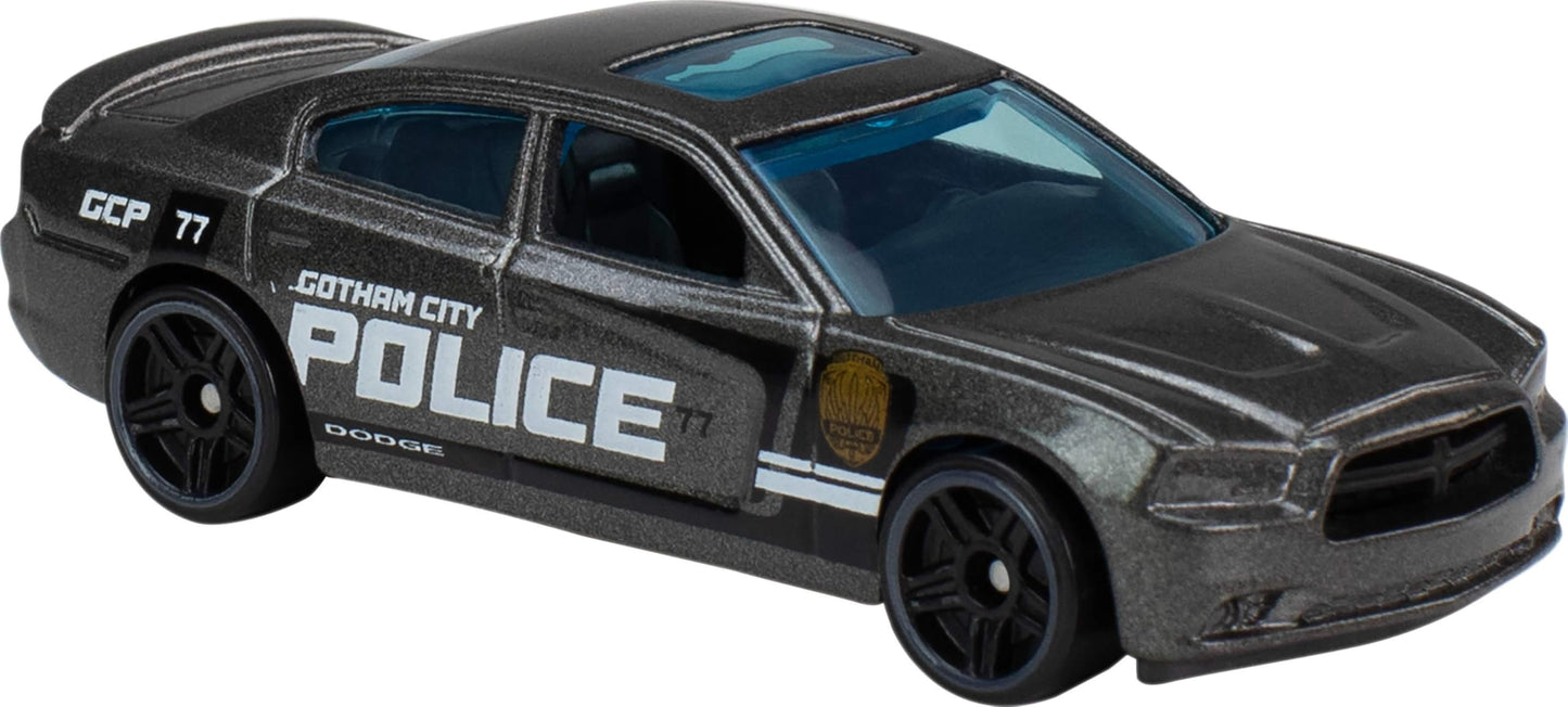 Hot Wheels Batman toy car 5-pack featuring 1:64 scale die-cast vehicles including the iconic Batmobile and more.
