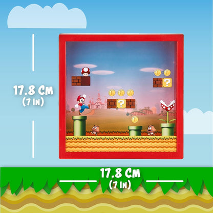 Super Mario themed piggy bank for savings, official Nintendo licensed Super Mario money box, 18cm Paladone gift for Mario fans.