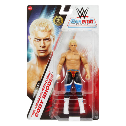 Mattel WWE Cody Rhodes “The American Nightmare” Action Figure, Main Event Series #153 6-inch Collectible with 10 Articulation Points & Life-Like Look, JCV37