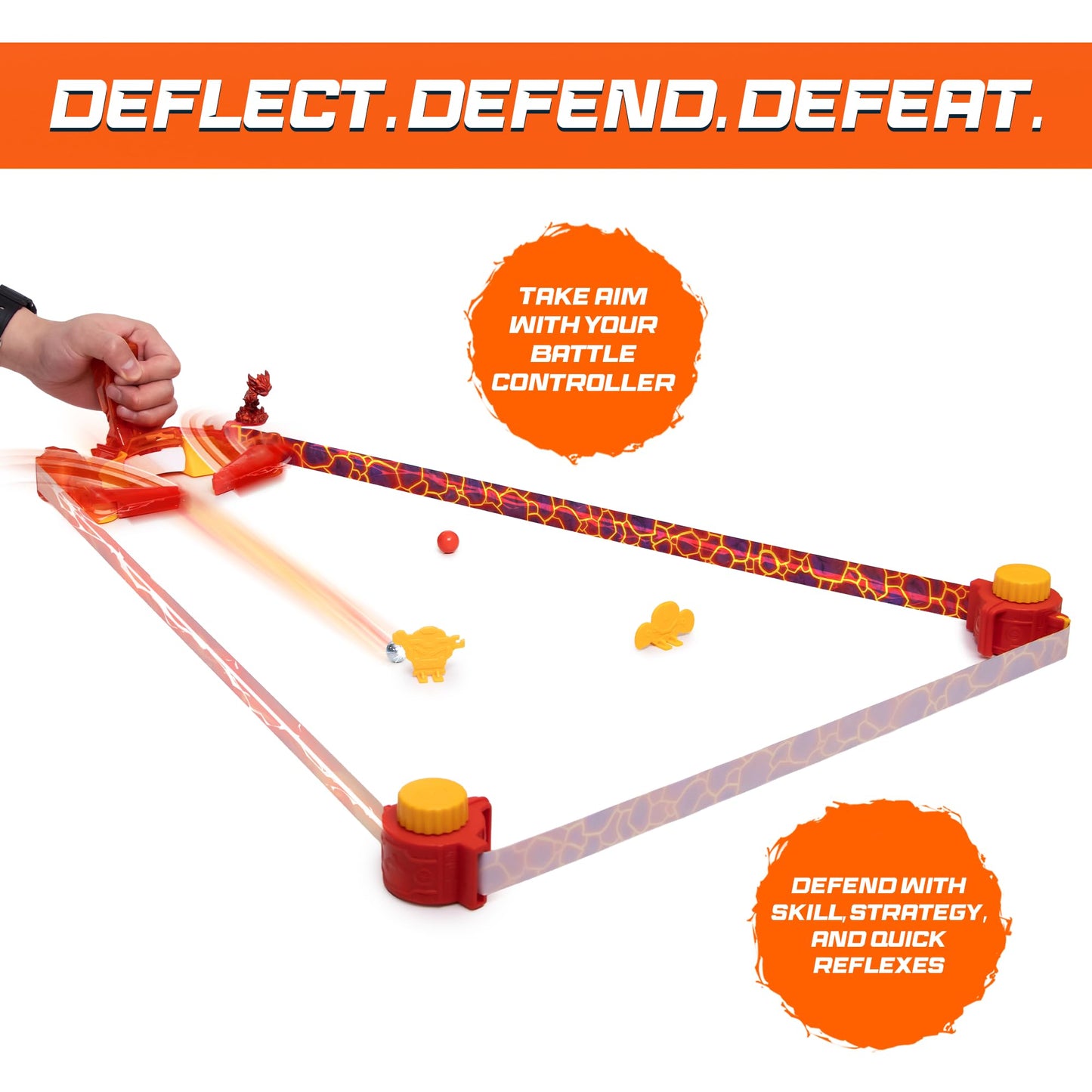 Doteki Battle Training Set – Heatoru Champion Practice Kit with Blitz Targets, Ricochet Units, Health Key, Dynamic Arena, Compatible with All Packs, Ages 8+, Red