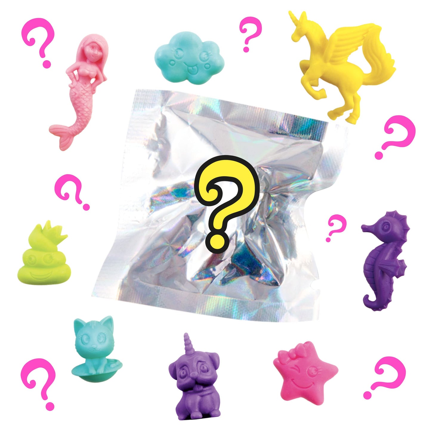 Three pots of fluffy glitter slime from Canal Toys SSC 101 So Slime set with mini surprise figurine and confetti for children 6+.