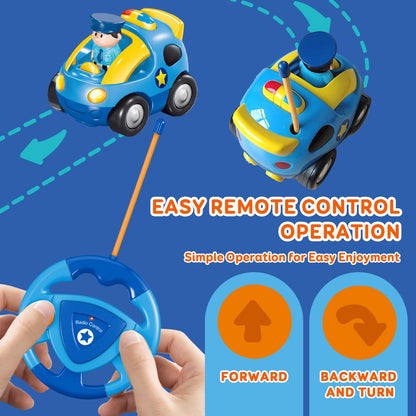 Pup Go First Police Remote Control Car for Toddler 18 Months+, Ideal for Girls, 2 Interchangeable Dolls with Siren & Lights, Baby RC Police Racing Toy (Sapphire Blue)