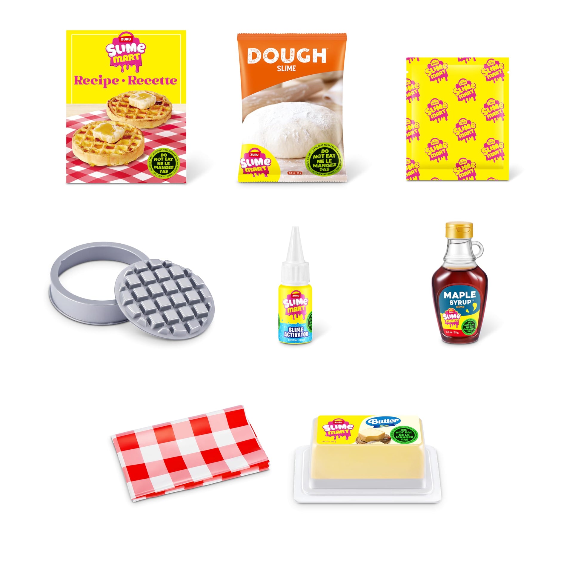 Slime Mart small bag of colorful compound slime for making waffles, soft slime toy kit for kids and kids at heart, fun arts and crafts.