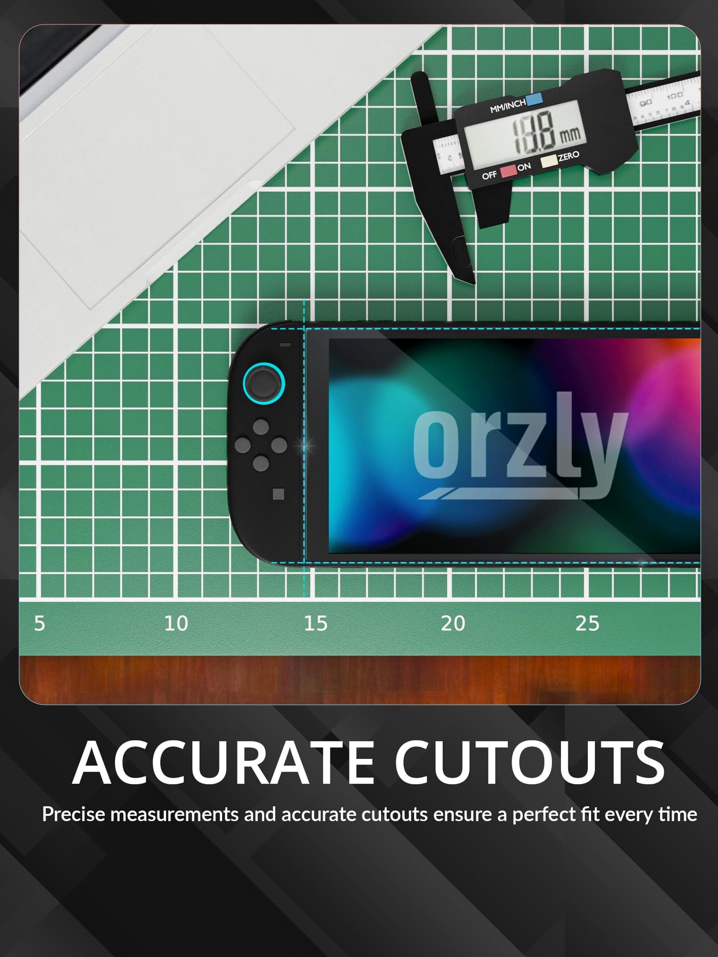 Orzly glass screen protectors for Nintendo Switch 2, 7.9-inch, 4-pack, anti-scratch, bubble-free, easy to install.