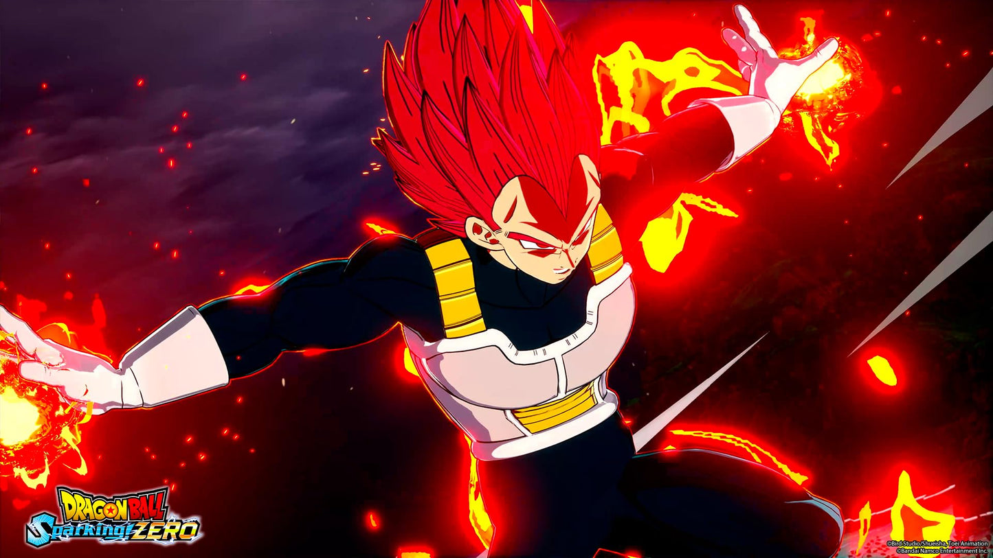 PS5 game disc for Dragon Ball: Sparking! ZERO by Bandai Namco, featuring vibrant artwork of Dragon Ball characters on the cover.