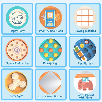 Felly Baby Travel Busy Board for Toddler 1+ Years, 8 in 1 Montessori Activity Cube Toy, Fine Motor Skill, Sensory Developmental Fidget Toys, Birthday for Boys Girls