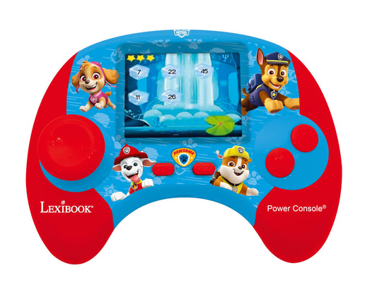 Lexibook, Paw Patrol, Power Console®, Bilingual educational game console with 100 activities, English/French, Blue/red, JCG100PAi1