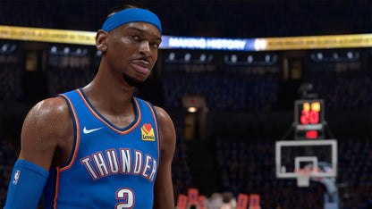 NBA 2K26 video game for PlayStation 5 by 2K, showing the game cover with basketball graphics and PlayStation console branding.