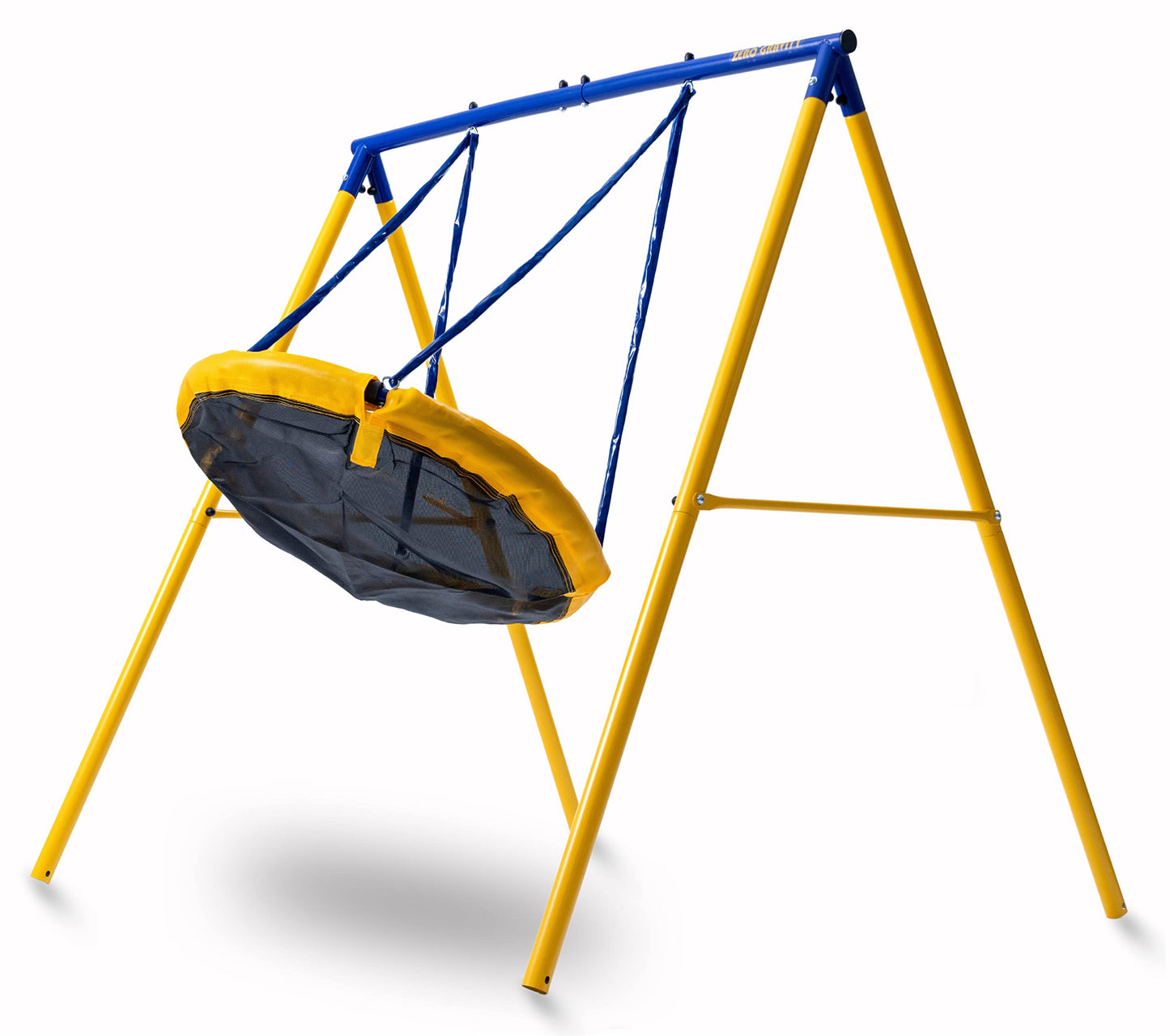 Zero Gravity Kids Swing Set With Sturdy Metal Frame. Garden Fun For Up To 2 Children (UFO Bird Nest)