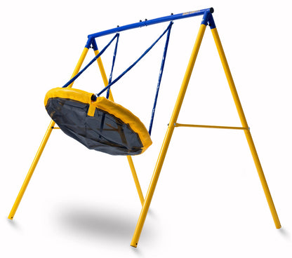 Zero Gravity Kids Swing Set With Sturdy Metal Frame. Garden Fun For Up To 2 Children (UFO Bird Nest)