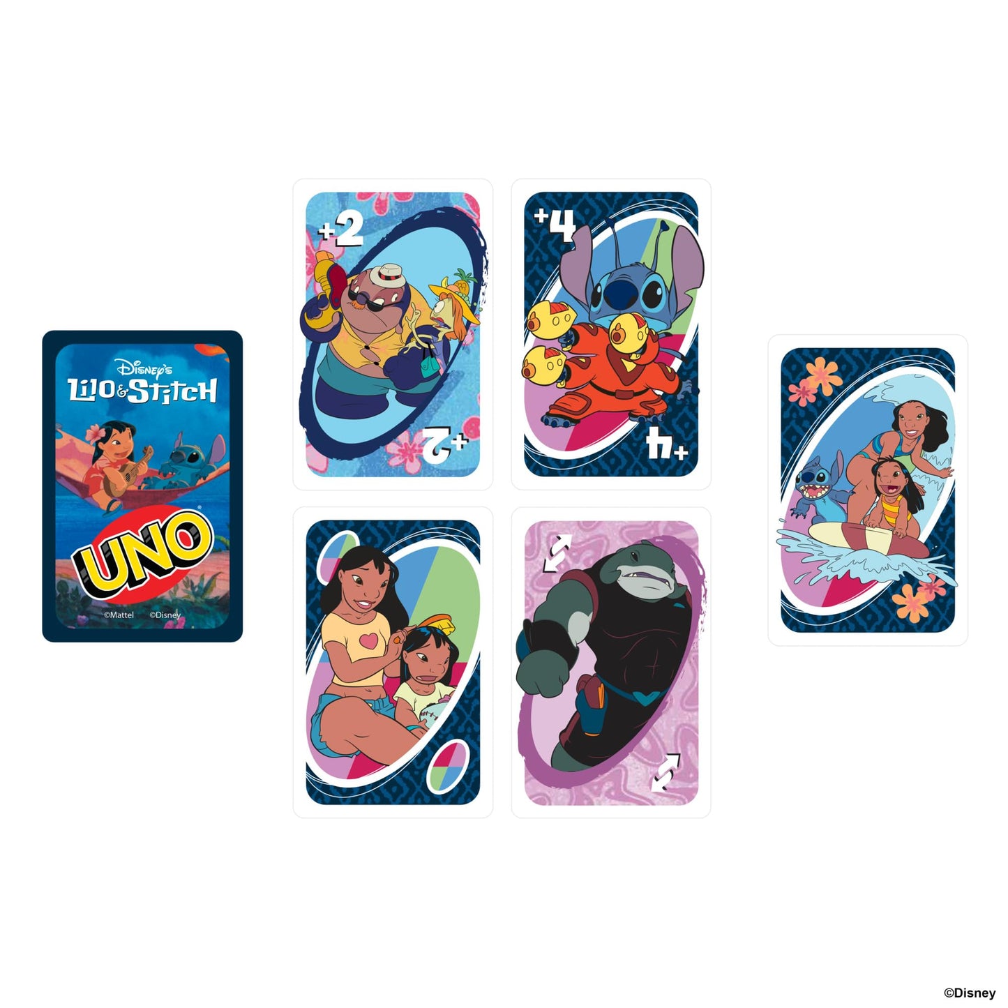 Mattel Games UNO Disney’s Lilo and Stitch Card Game for Kids, Adults & Family with Deck & Special Rule Inspired by the Movie, JCC10