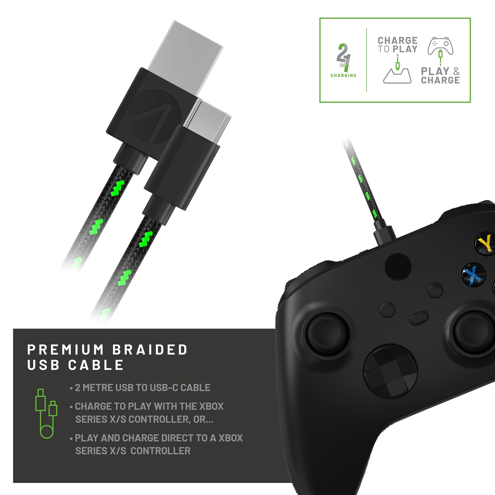 STEALTH Ultimate Gaming Station for Xbox Series X/S with matching headset, controller stand, braided USB-C cable, and rechargeable battery pack