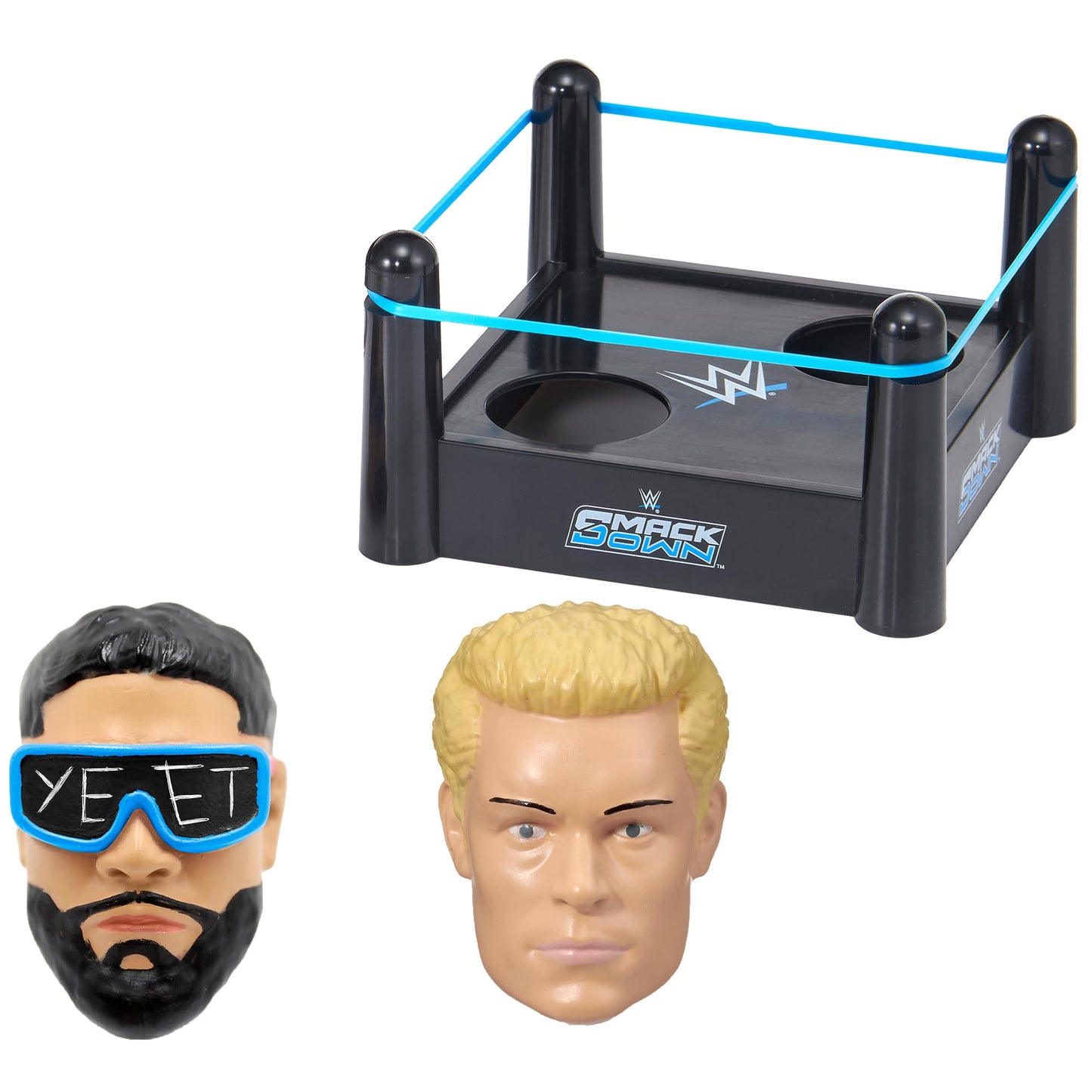 WOW! Stuff WWE Thumb Wars Superstars Ring SmackDown, Cody Rhodes vs Jey Uso, Competitive Thumb Wrestling Ring Toy Game, Includes Ring and 2 Thumb Figures, Officially Licensed, Ages 3 to Adult
