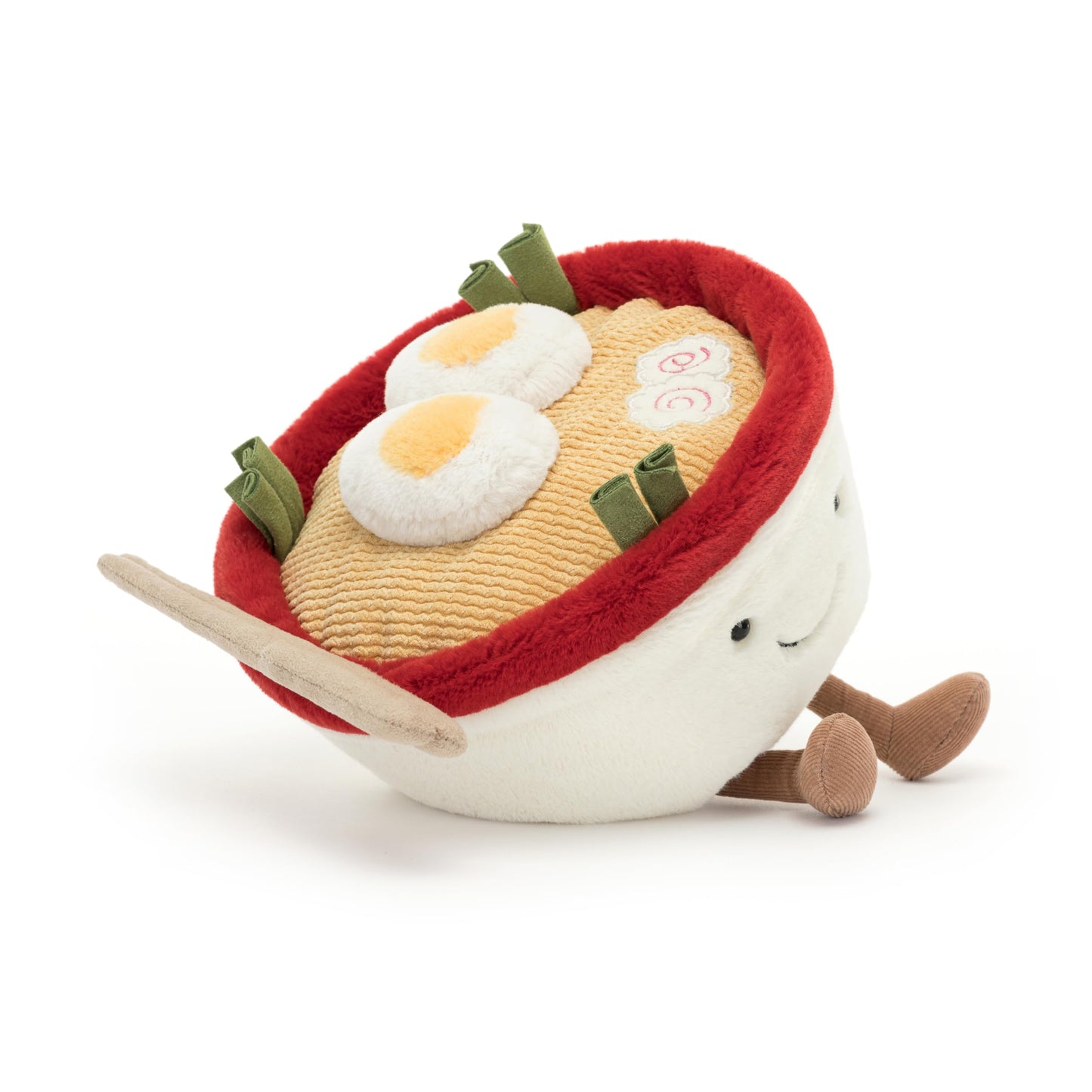 Jellycat Amuseables Ramen stuffed toy, 6.5 inches, featuring a cute smiling bowl of ramen with chopsticks.