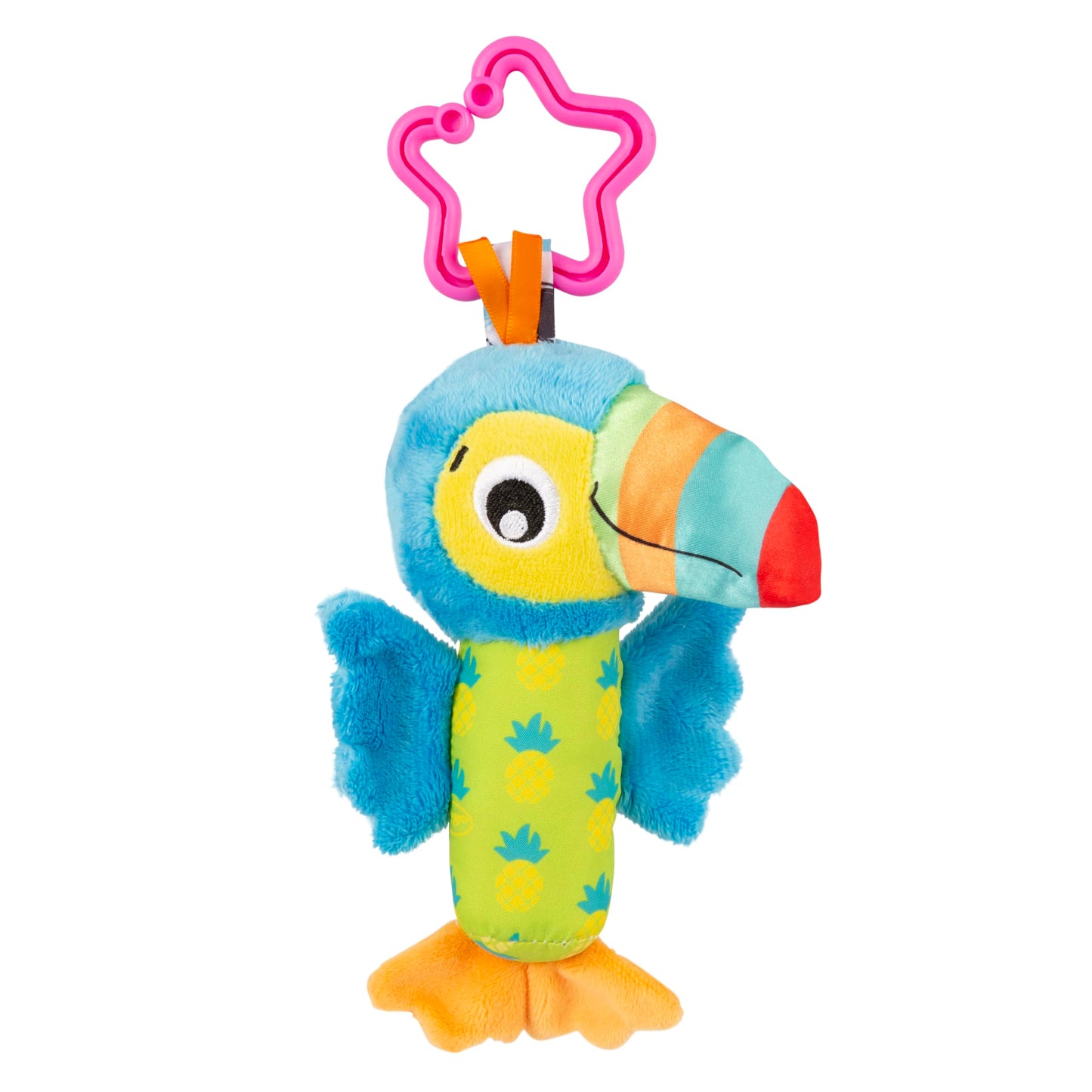 Playgro Tinkle Trio on the Go, With squeaking, rattling and tinkling Noises, From 0 Months, Multicoloured, 40193