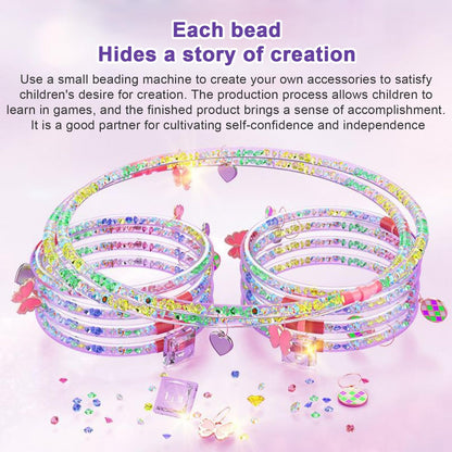 Penlimly Bracelet Maker - Bead Jewelry Making Kit,Machine Jewelry Toy Handmade Crafts for Kids Girl 3 Years Old + Birthday Teen Christmas Stocking Stuffers Children