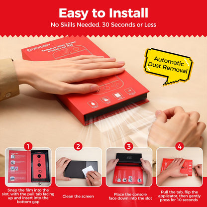 NEWDERY Nintendo Switch 2 screen protector, 9H tempered glass, full coverage, anti-fingerprint, easy bubble-free installation