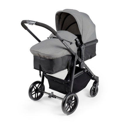 Ickle Bubba Star 3-in-1 Travel System with Astral Group 0+ Car Seat – Convertible Pram & Pushchair, Suitable from Birth to 15kg (Approx. 3 Years*), Spacious Basket & All-Terrain Wheels (Space Grey)