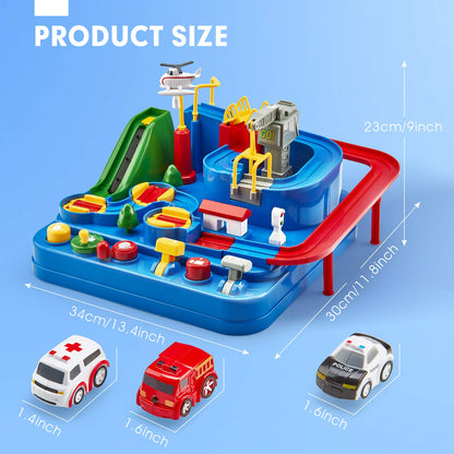 hahaland Kids Toys for 3 Year Old Boys Car Race Track Boys Toys Age 3 4- Large