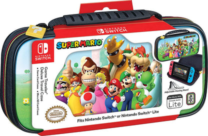 Game Traveler Bigben Interactive Switch travel case featuring Super Mario & Friends with a durable, multicolored Nintendo-themed design.
