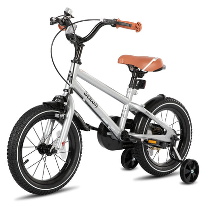 STITCH 14 Inch Kids Bike for 3-5 Ages Boys, 14" Wheels Bike for Boys With Stabilisers, Silve