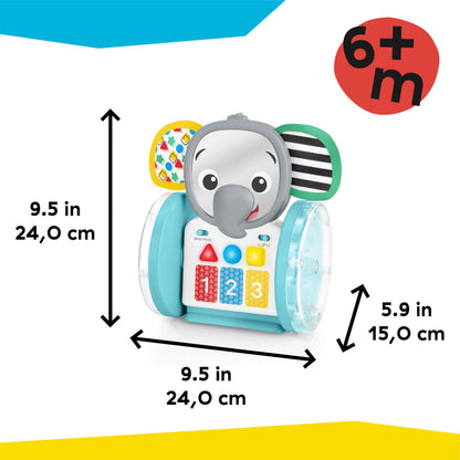 Baby Einstein Chase & Tap Earl crawling baby toy with mirror and music for infants 6 months and up, colorful and engaging toy for babies.