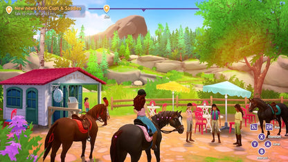 Wild River Games Horse Club Adventures Nintendo Switch game cartridge and box art, featuring colorful horse riding and adventure theme.
