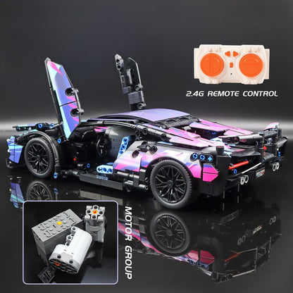 MOCBROPCS Remote Control Car Building Set, 1:14 Technical Sports Racing Car Building Kit, with Motors and Rechargeable Battery, Toys Gift for Adults & Boys Age 12+ (1314 PCS)