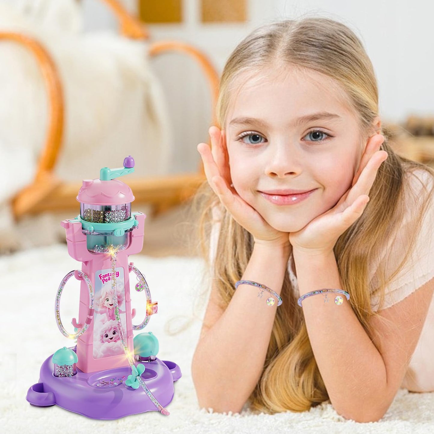 Penlimly Bracelet Maker - Bead Jewelry Making Kit,Machine Jewelry Toy Handmade Crafts for Kids Girl 3 Years Old + Birthday Teen Christmas Stocking Stuffers Children