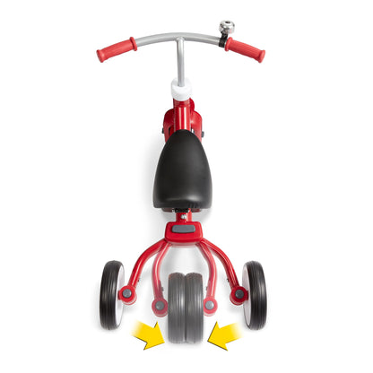 Radio Flyer Triple Play Trike, Red Toddler Tricycle, Balance Bike, and Ride On For 1-3 Years