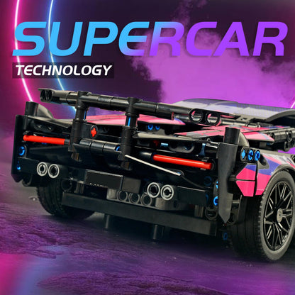 MOCBROPCS Remote Control Car Building Set, 1:14 Technical Sports Racing Car Building Kit, with Motors and Rechargeable Battery, Toys Gift for Adults & Boys Age 12+ (1314 PCS)