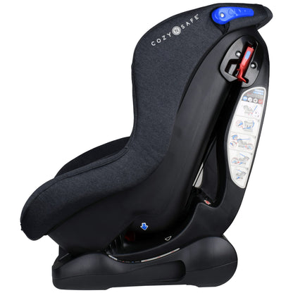 Cozy N Safe Fitzroy Group 0+1 Car Seat 0-18KG, Birth - 4 Years, 5 Point Harness, 4 Position Recline, Rear Facing from Birth to 13kg/ Forward Facing from 9kg to 18kg, Deep Padding - Graphite