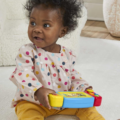 Fisher-Price Laugh & Learn Pretend Video Game Toddler Toy with lights, sounds, and educational songs, Twist & Learn Gamer HNM83