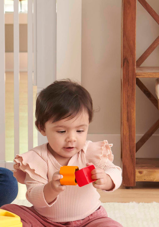 Fisher-Price Stacking Toy Baby’s First Blocks Set of 10 Shapes for Sorting Play for Infants Ages 6+ Months, FFC84