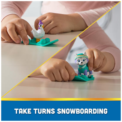Paw Patrol Everest Deluxe Snowmobile, with Projectile Launcher, Snowboard and Collectible Action Figures, Kids’ Toys for Boys & Girls Ages 3+